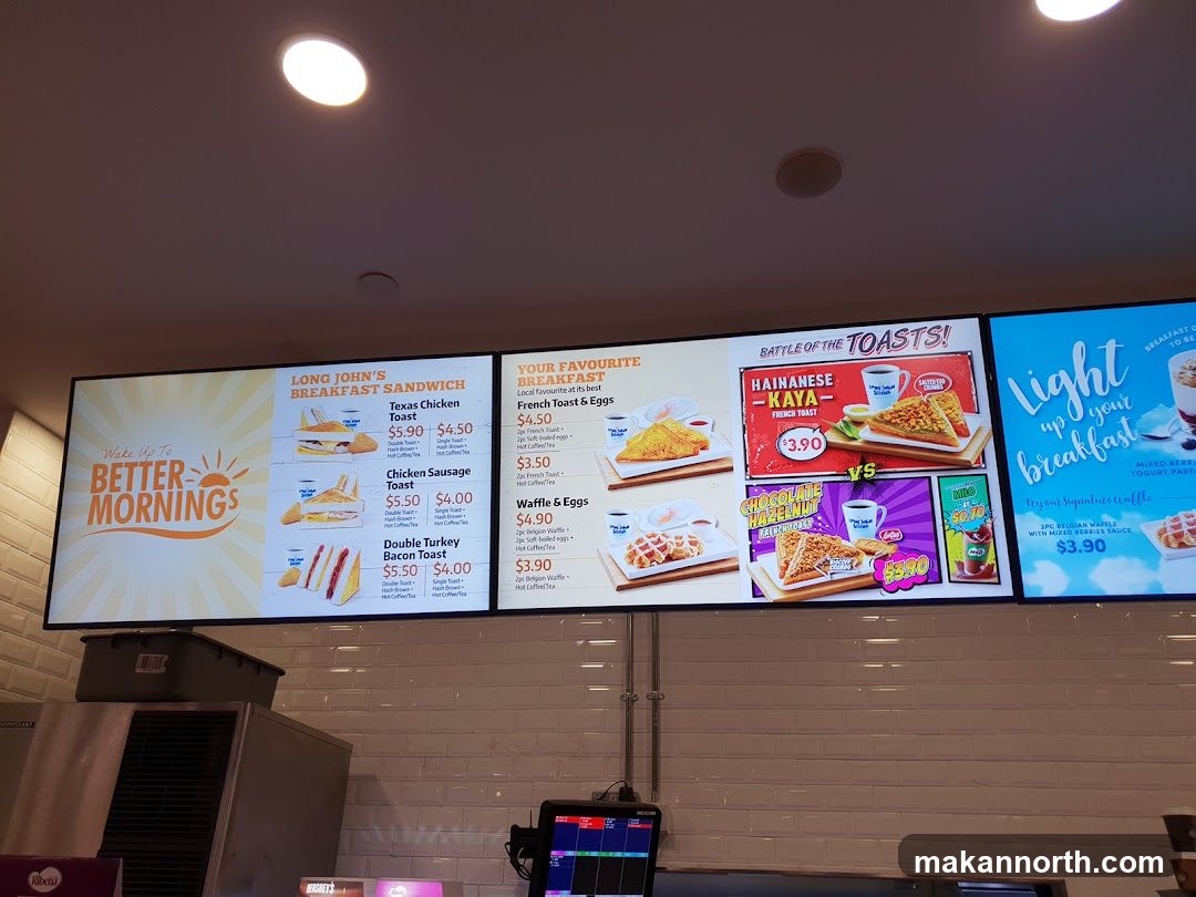 Long John's Breakfast Menu