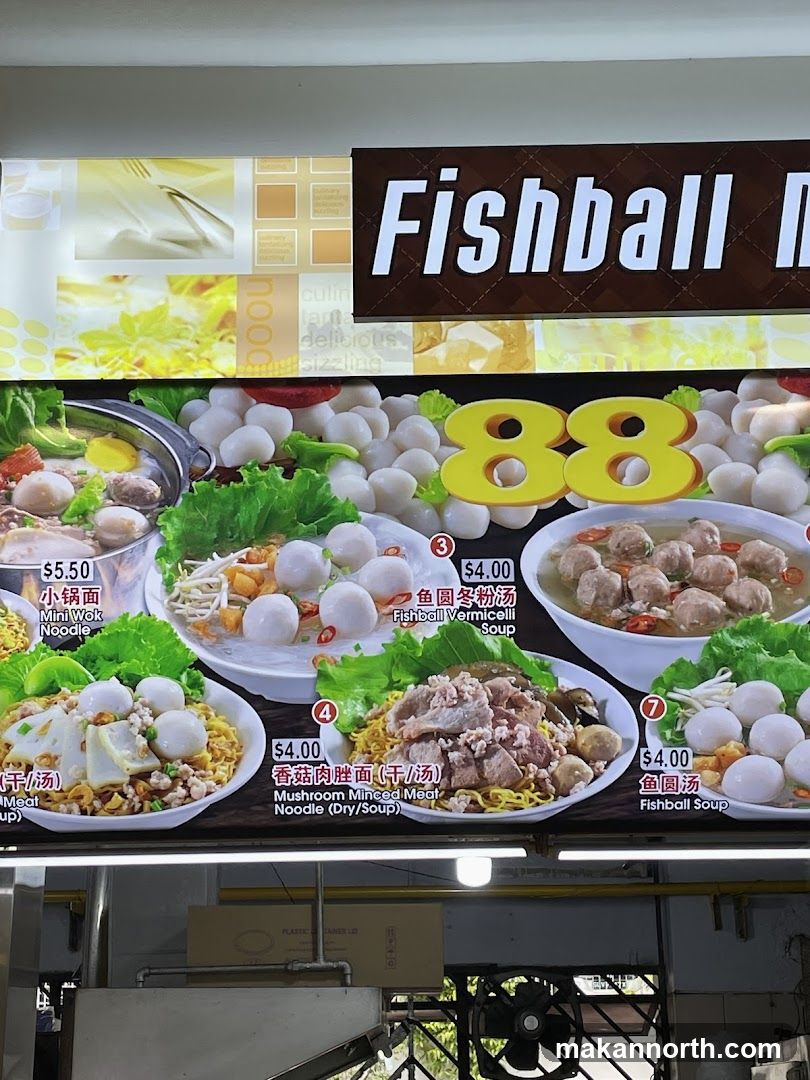 Fishball Noodles Menu