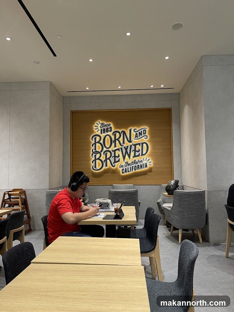 Cafe Interior with Signage