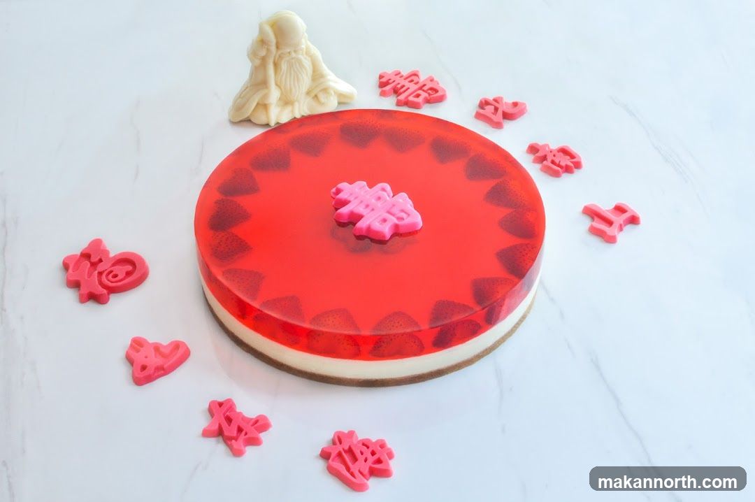 Strawberry Jelly Cake with Decorations
