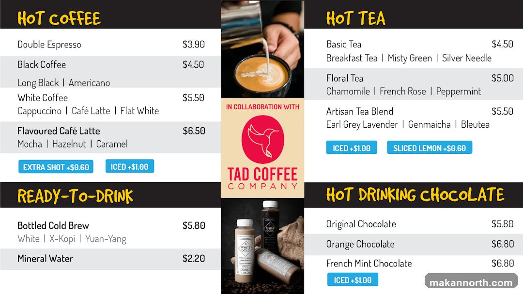 Coffee, Tea, and Chocolate Menu