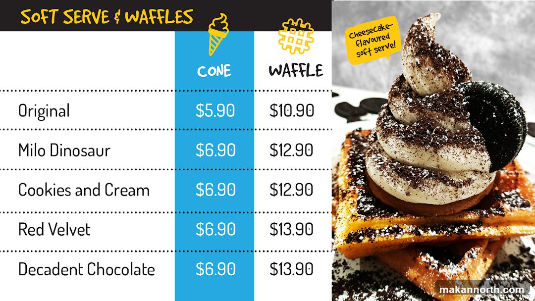 Soft Serve & Waffles Menu