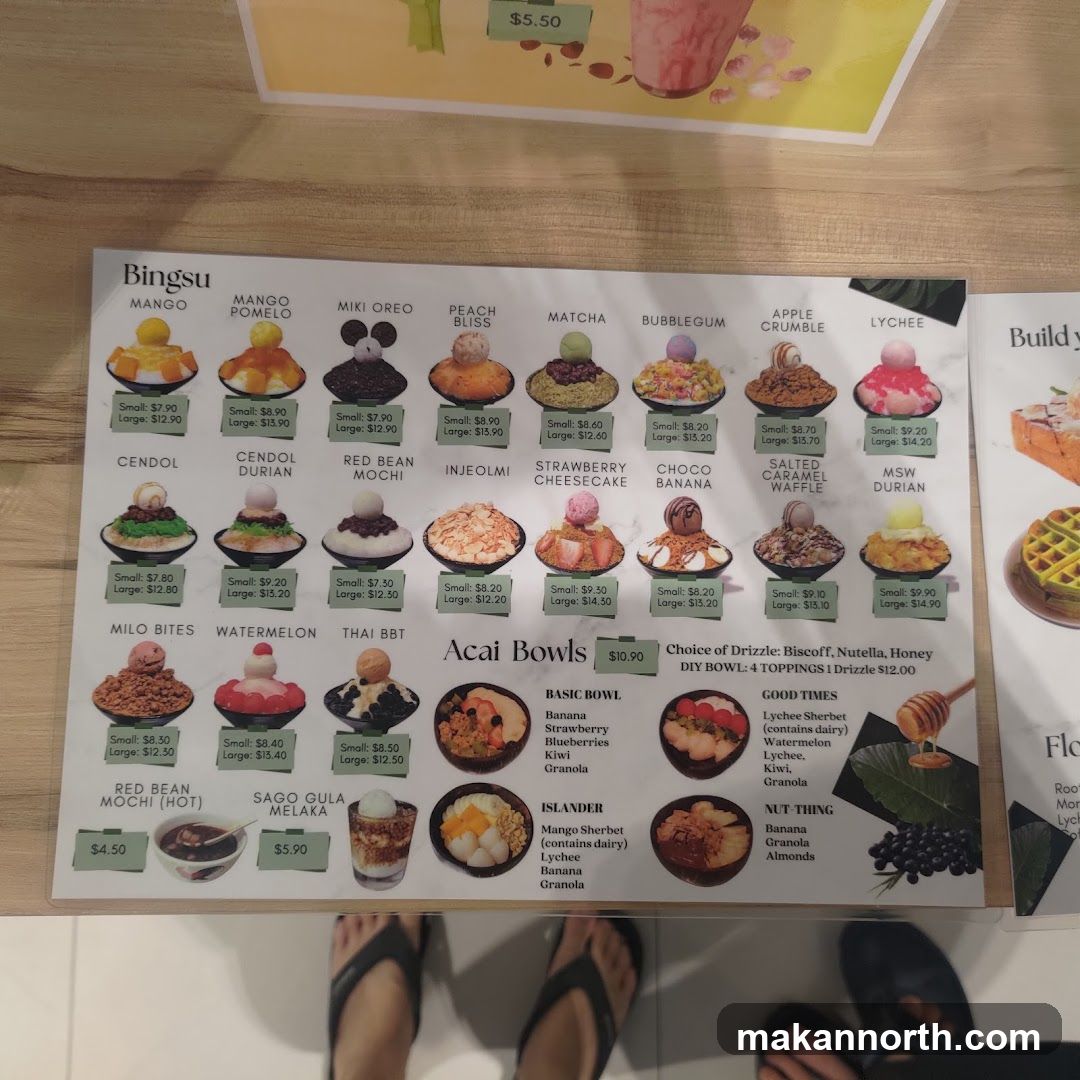 Bingsu Menu