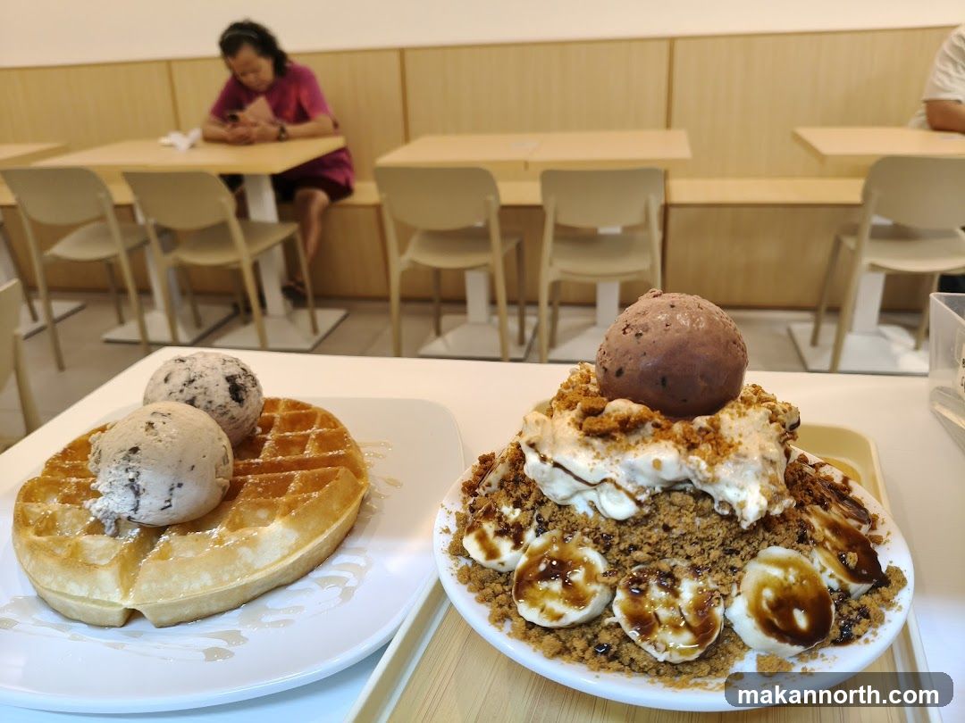 Desserts on a table