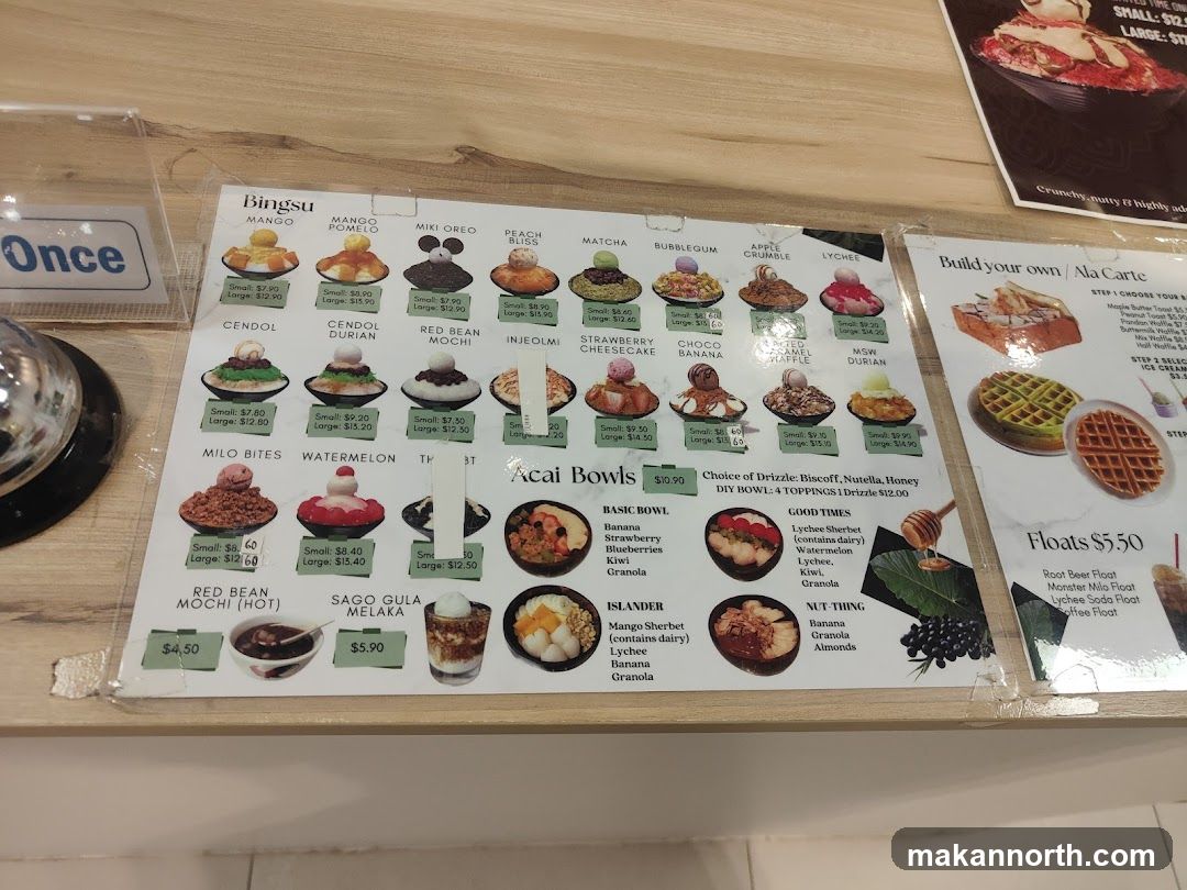Bingsu Menu