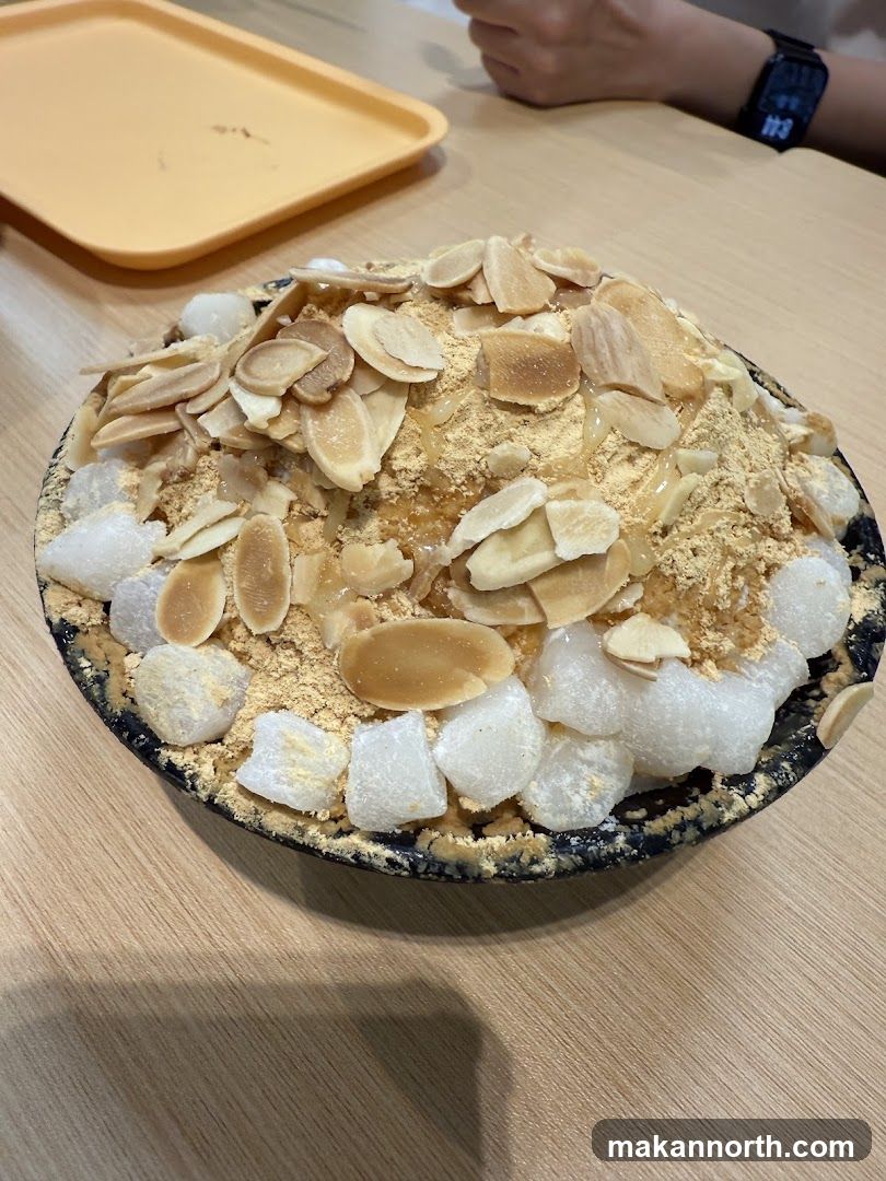 Dessert with Almonds and Mochi