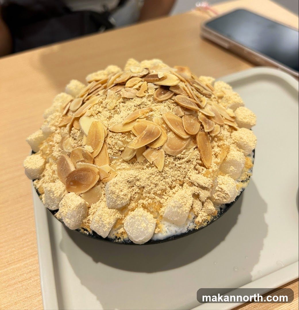 Dessert with Almonds and Mochi