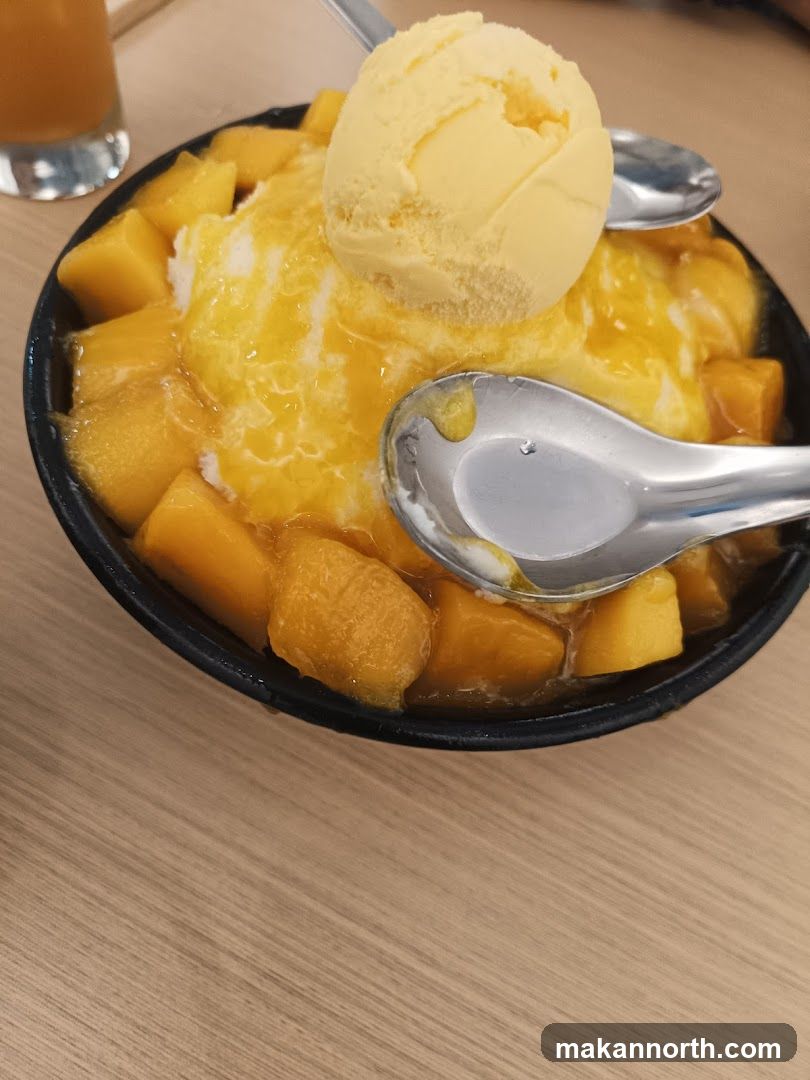 Mango Shaved Ice with Ice Cream