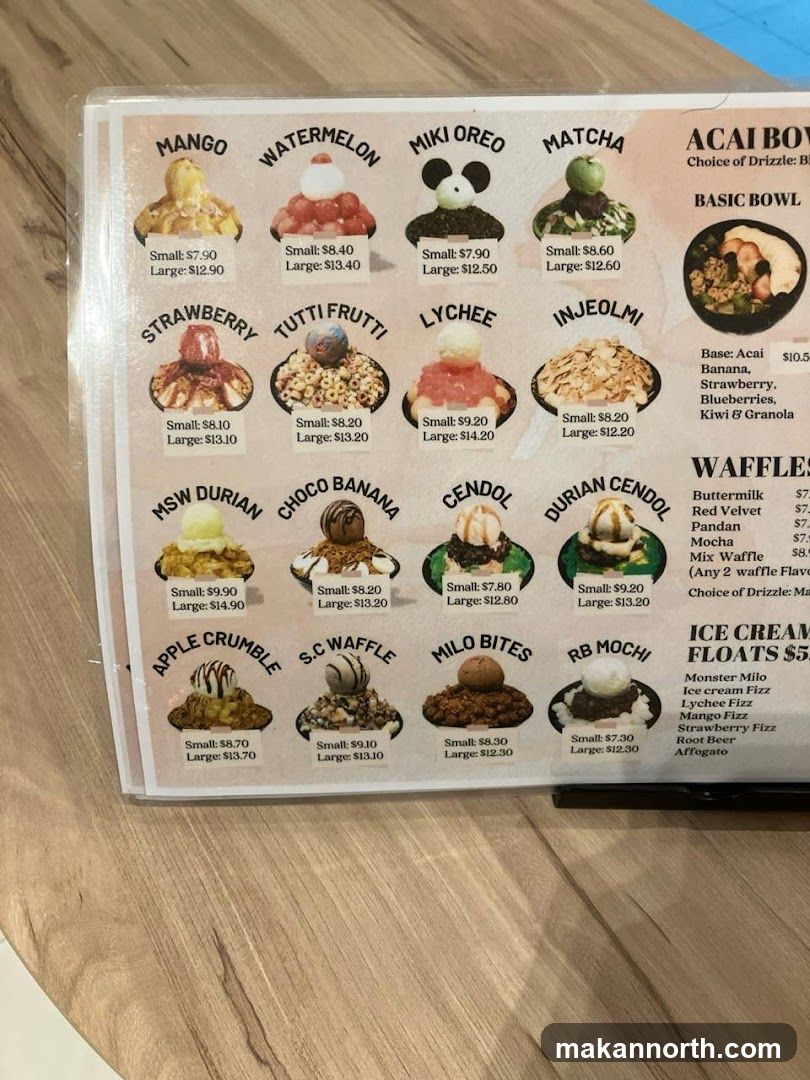 Dessert Menu