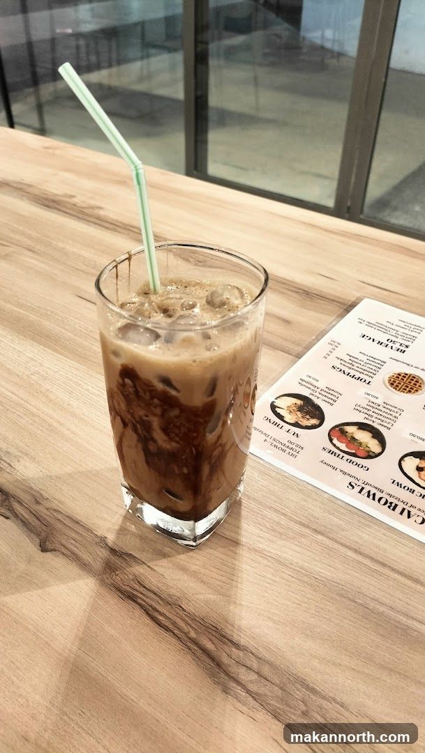 Iced Chocolate Drink and Menu