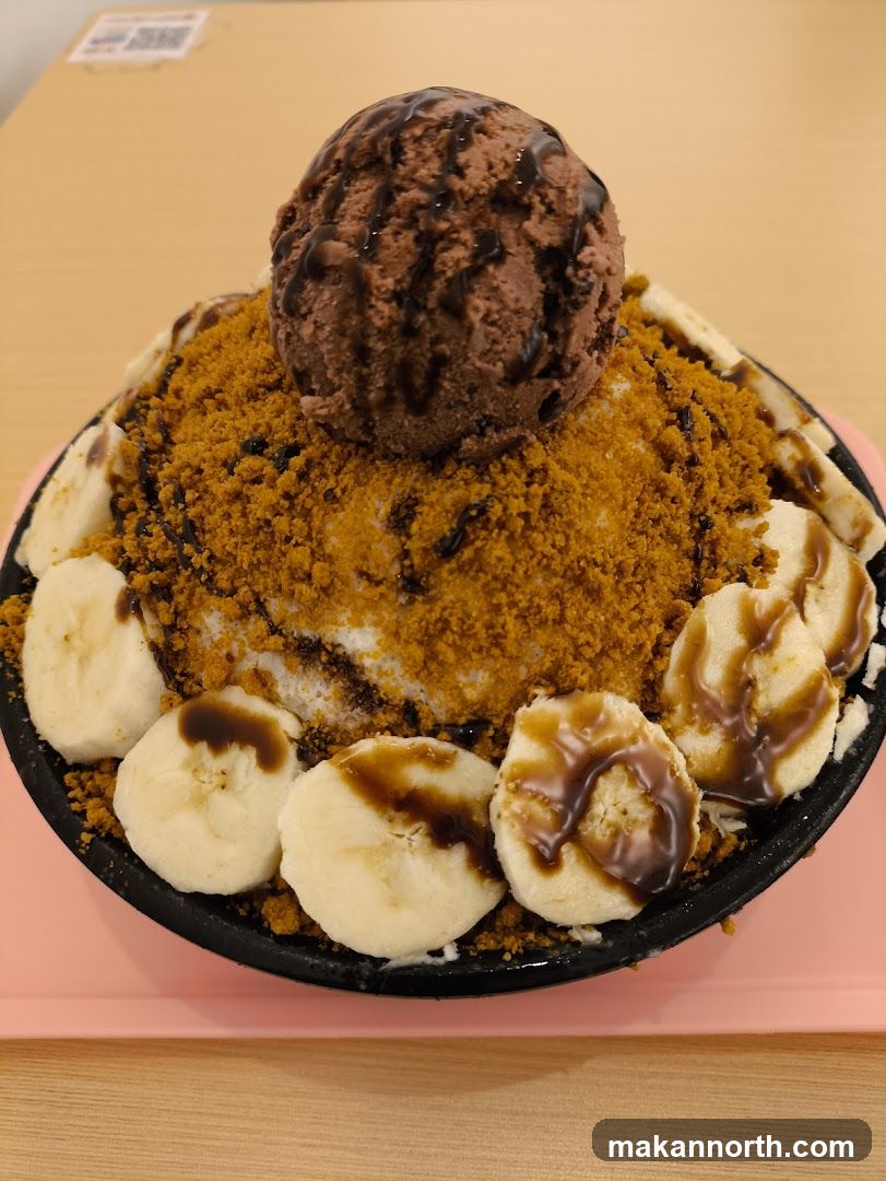 Bingsu with Chocolate Ice Cream and Bananas