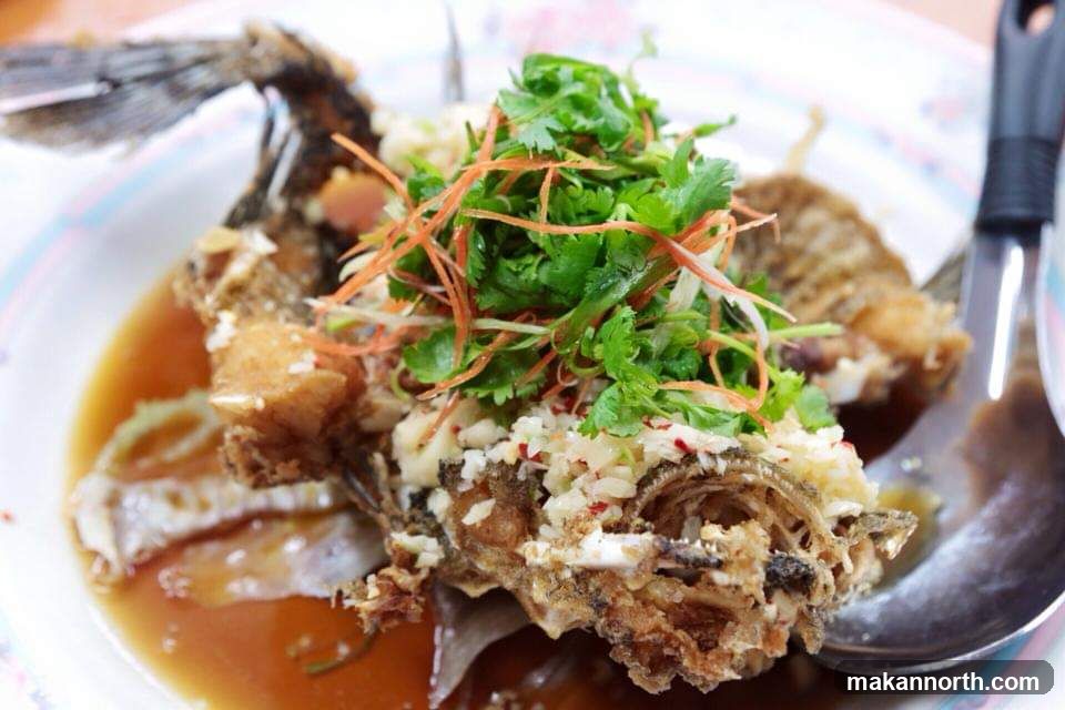 Fried Fish with Garnish