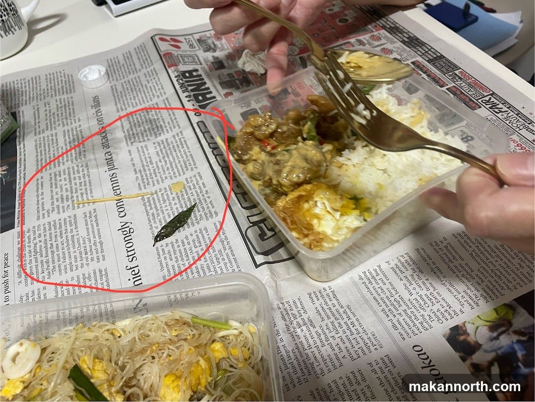 Meal on Newspaper