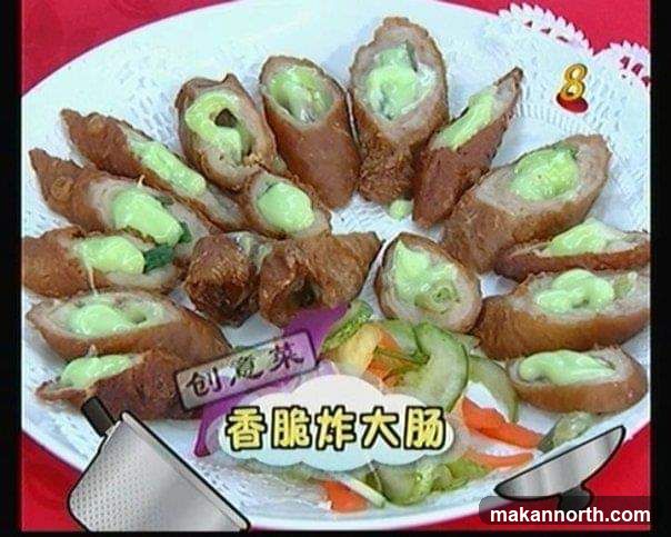 Fried Intestines with Green Filling