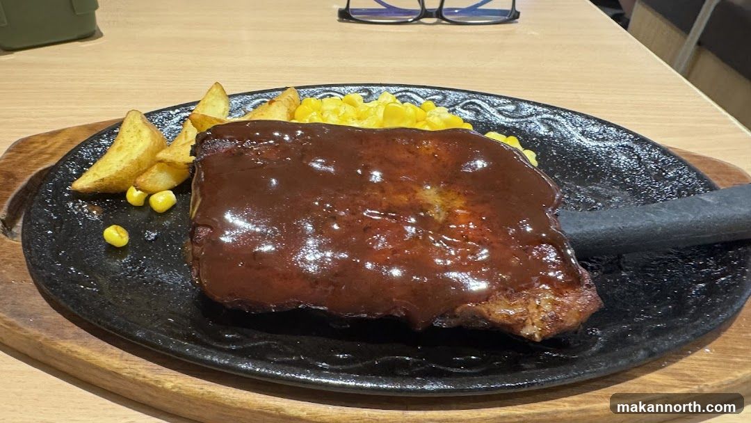 BBQ Ribs with Fries and Corn