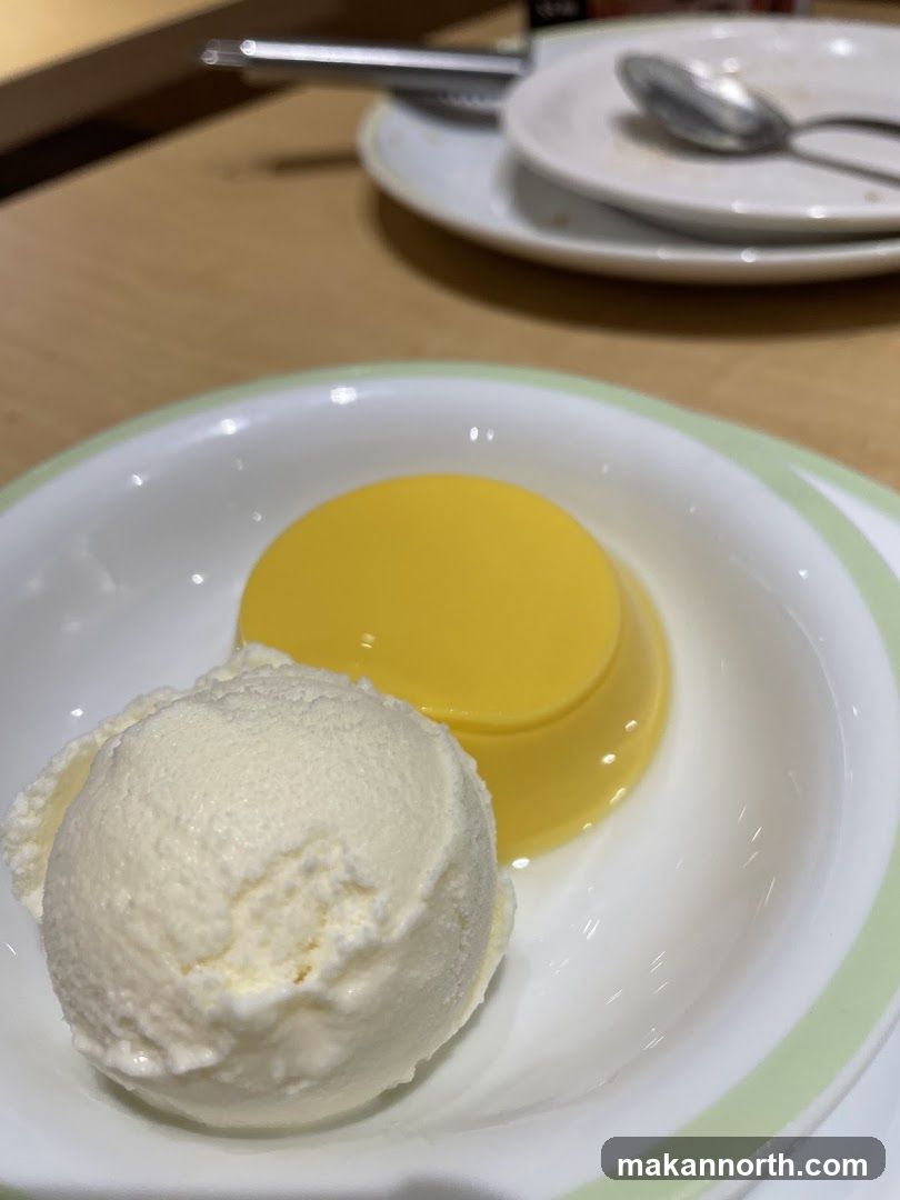 Dessert with Ice Cream and Pudding