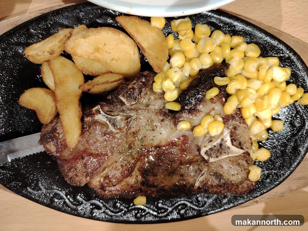 Steak with Potatoes and Corn