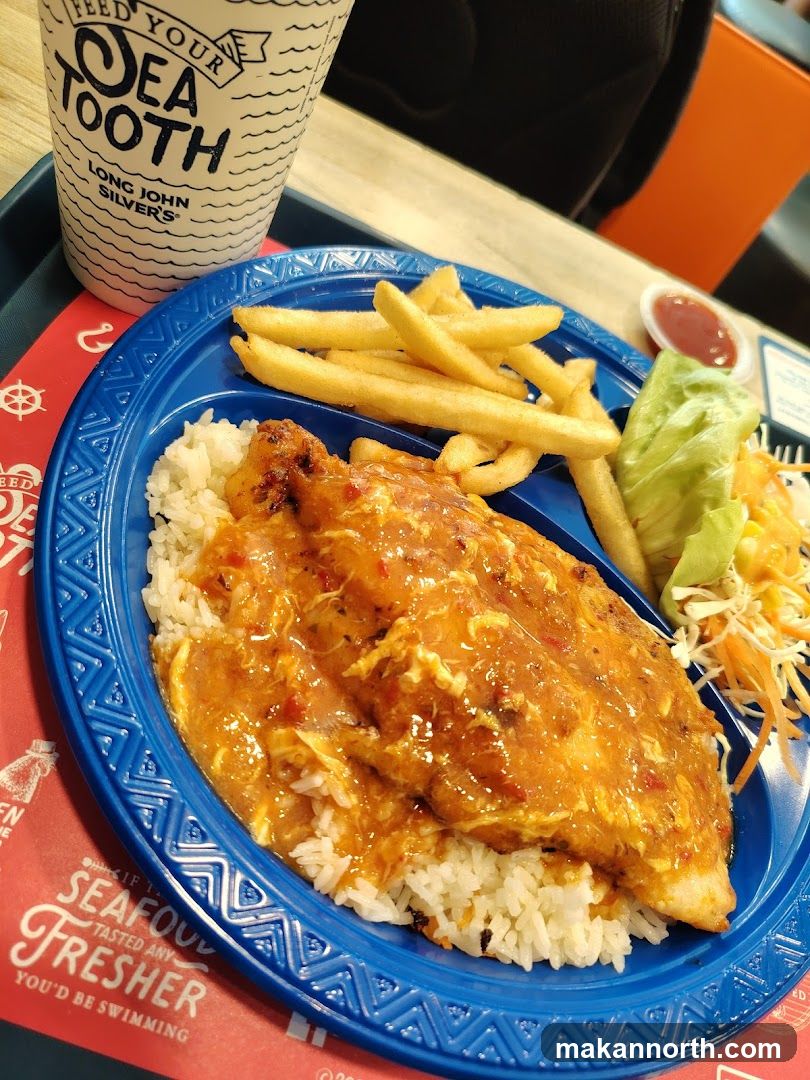 Fish with Rice and Fries