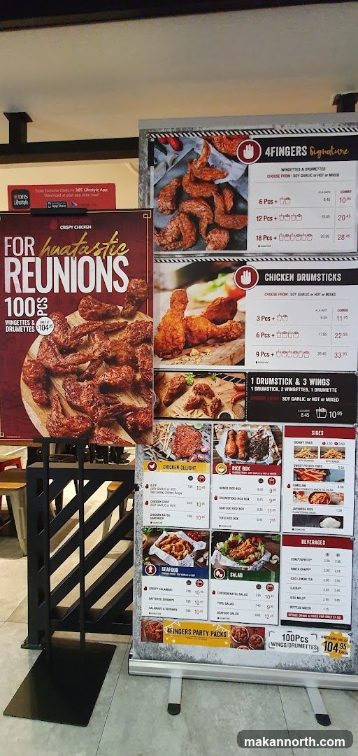 4FINGERS Crispy Chicken Menu