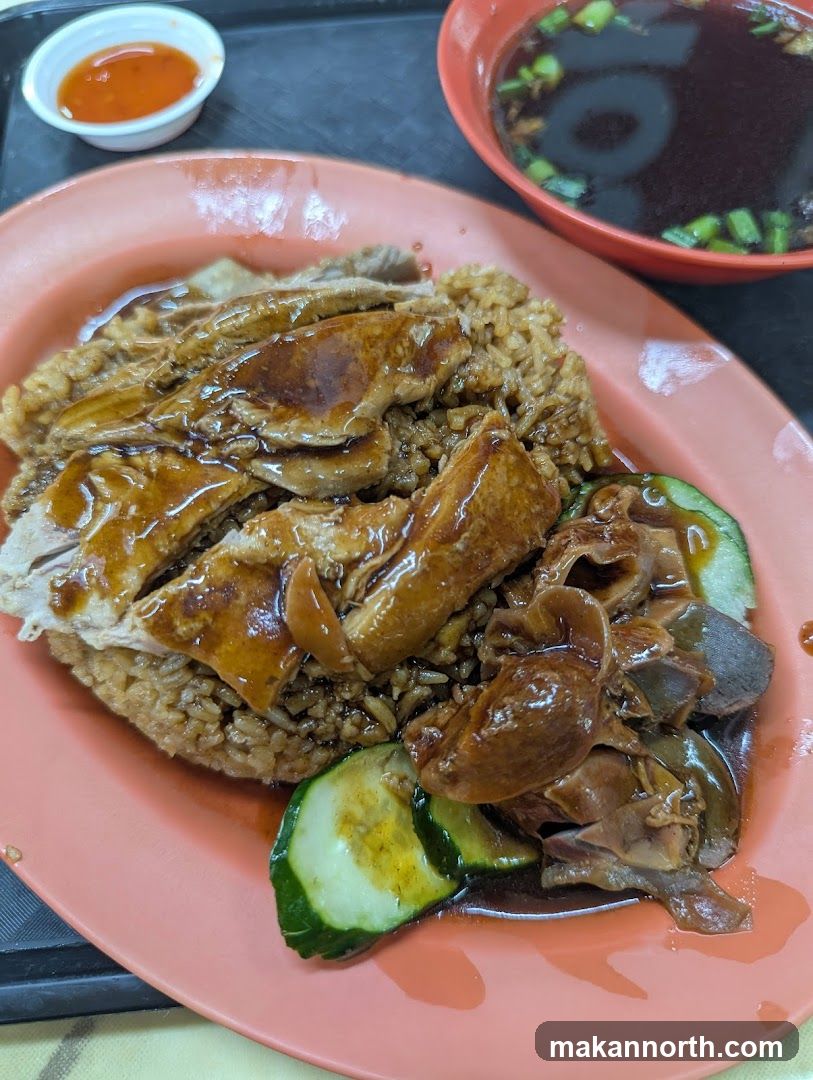 阿弟卤鸭饭。粿汁