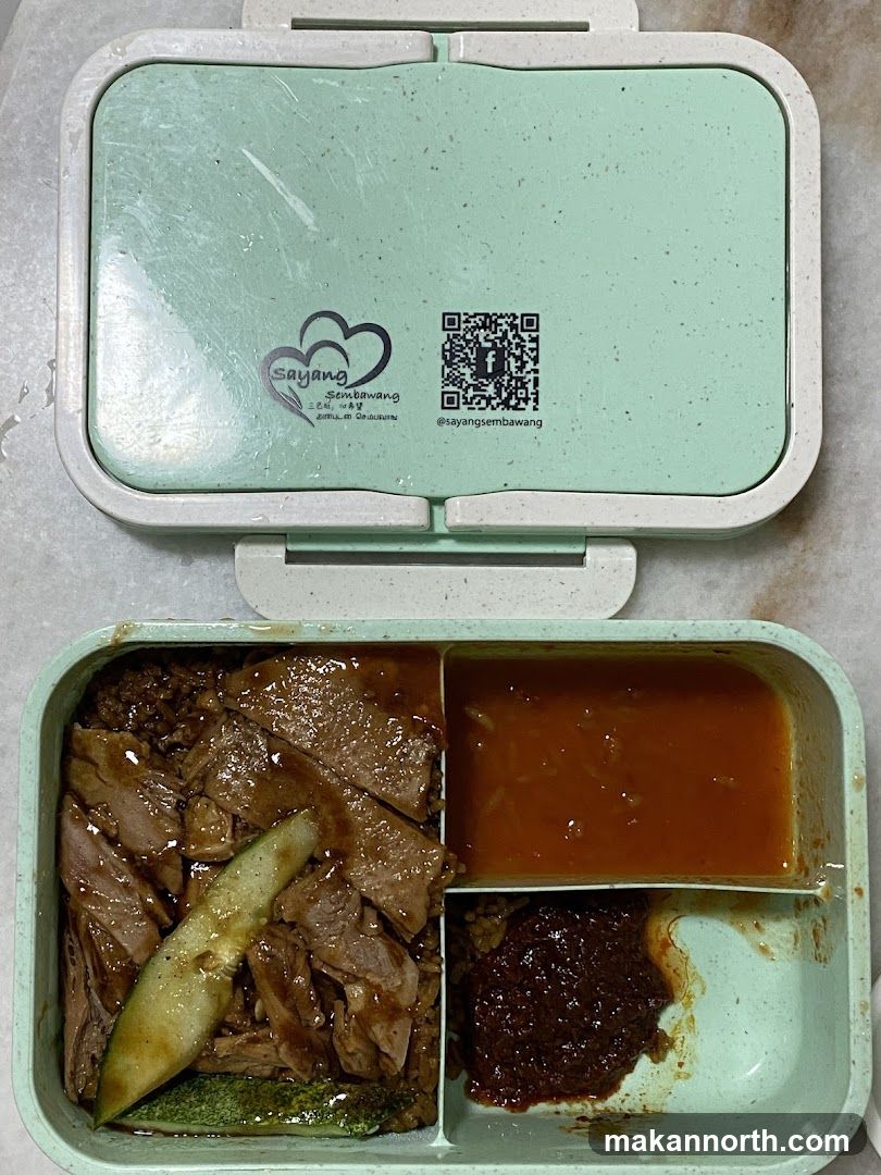 Bento box with duck rice