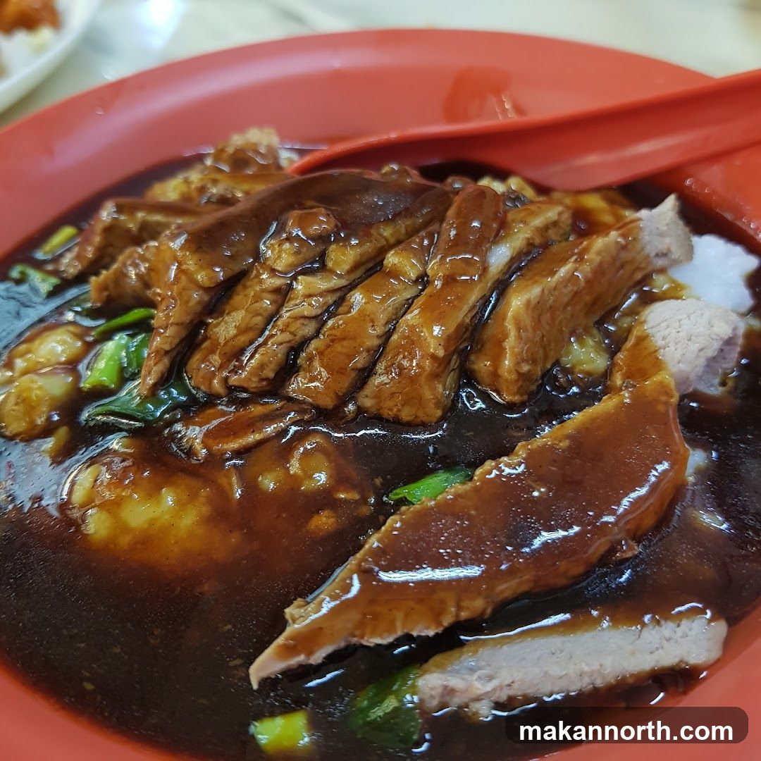 Sliced Meat with Gravy and Rice