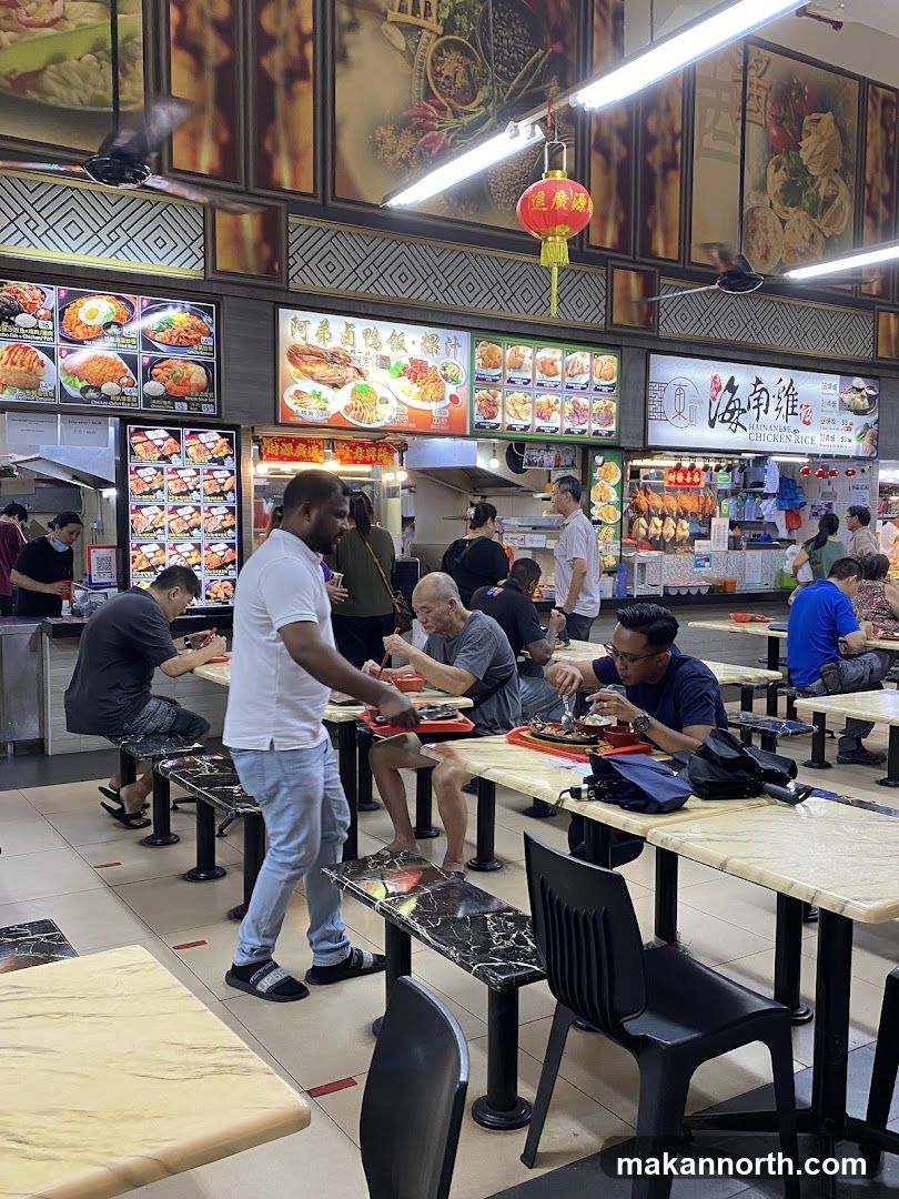 Food court with diners