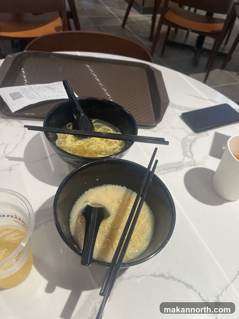 Two bowls of ramen noodles