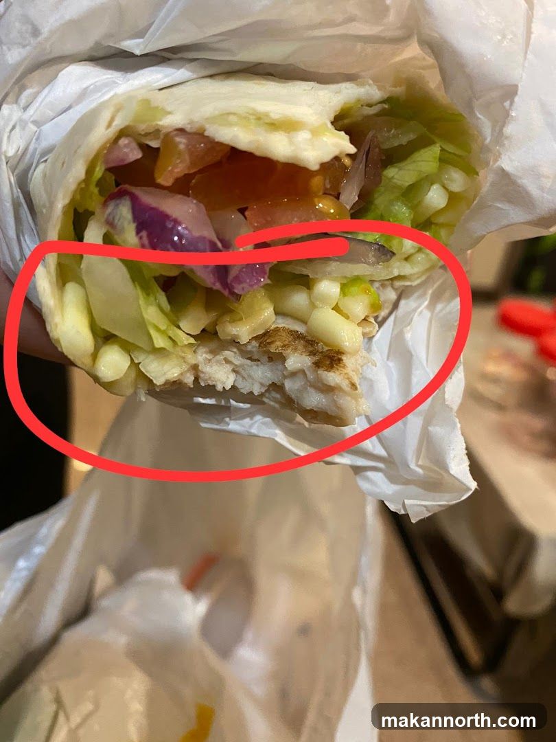 Chicken wrap with vegetables