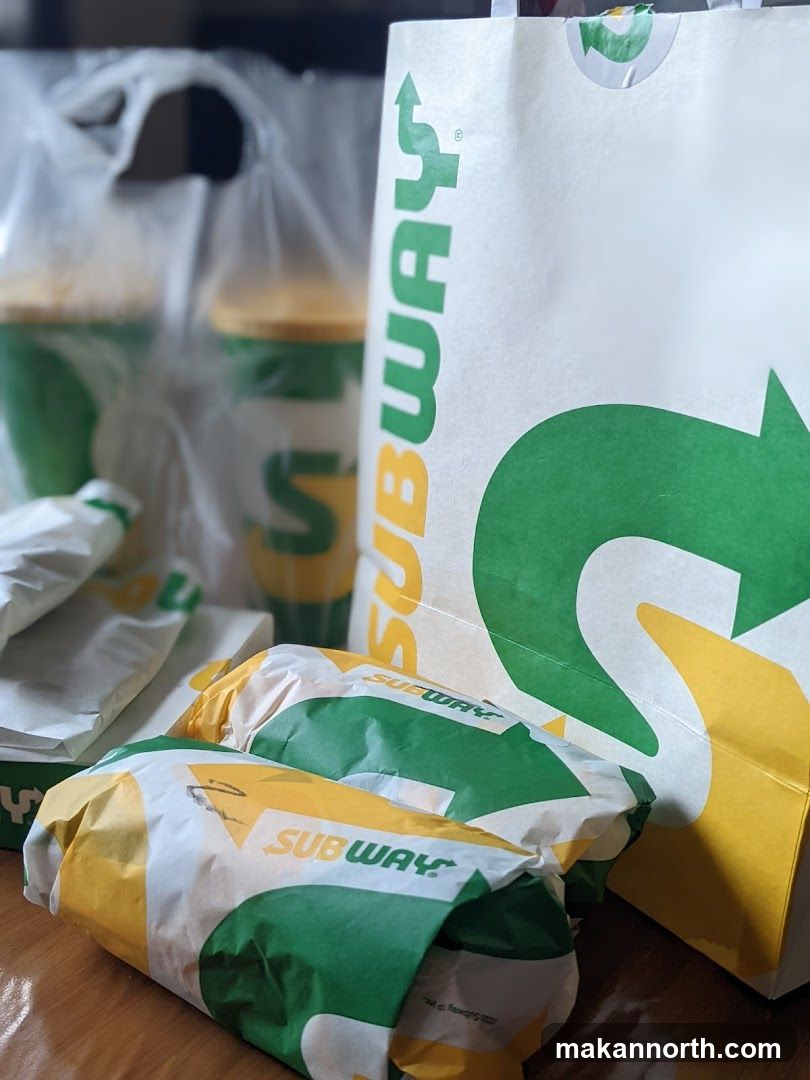 Subway Takeout Bag and Sandwiches