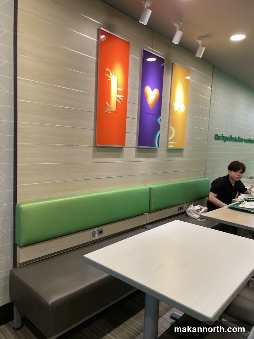 Restaurant Interior with Seating and Artwork