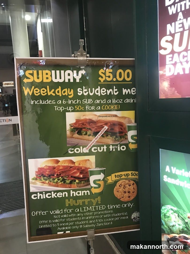 Subway Weekday Student Meal Promotion