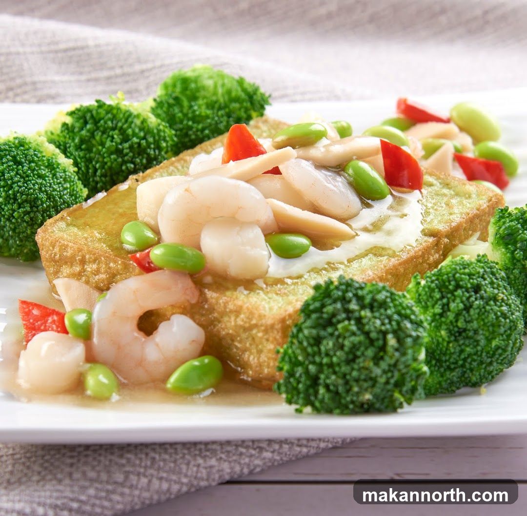 Tofu with Seafood and Broccoli