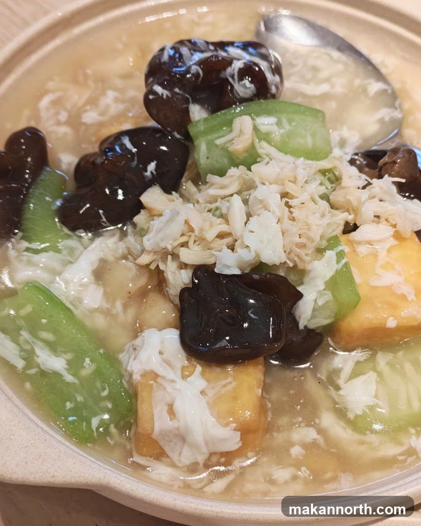 Crab Meat and Tofu Soup