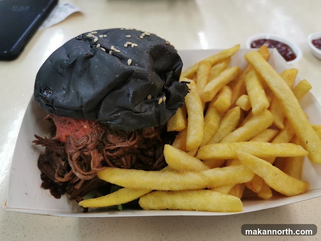Pulled Pork Burger with Fries