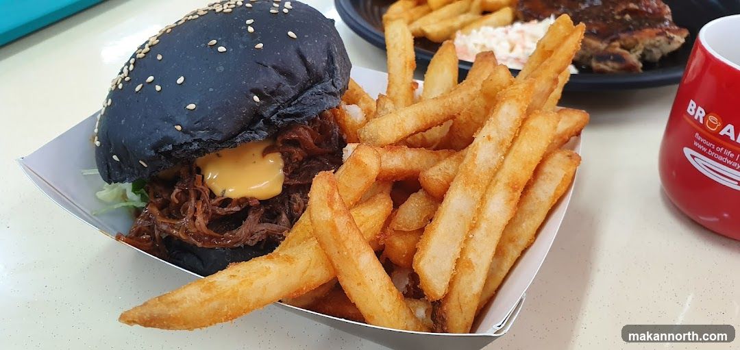 Pulled Pork Burger and Fries
