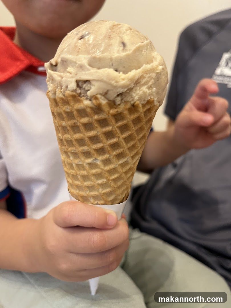 Child holding an ice cream cone