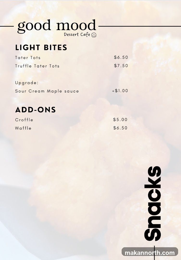 Good Mood Dessert Cafe Menu
