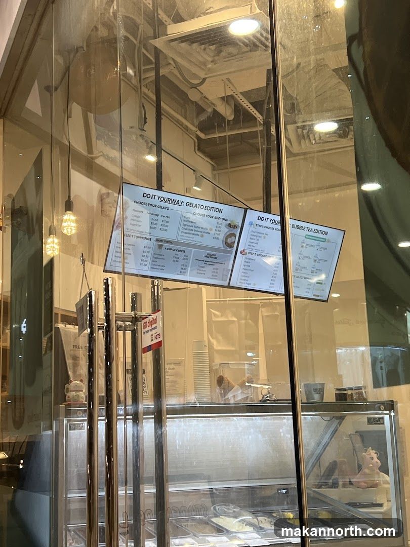 Gelato and Bubble Tea Menu