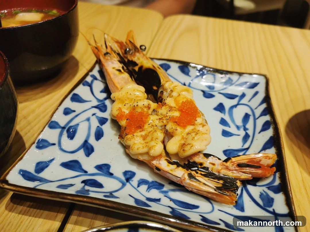 Grilled Prawns with Roe