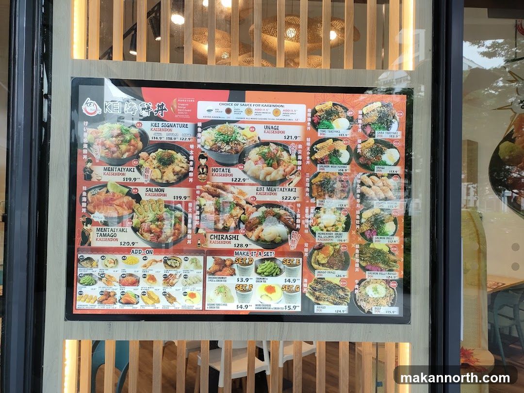 KEI海鮮丼 Menu