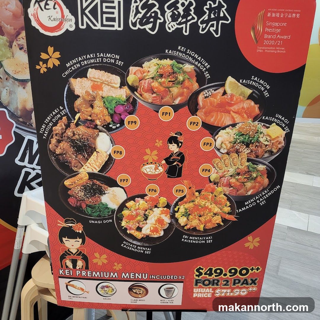 KEI Kaisendon Menu