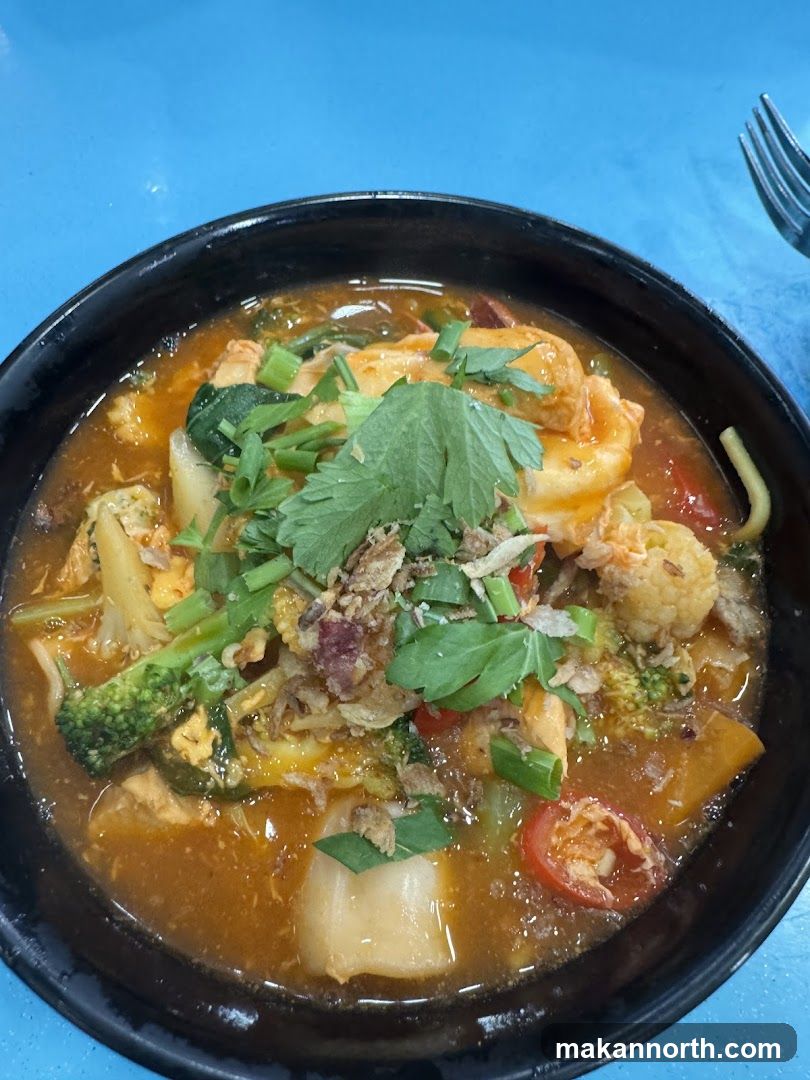 Noodle Soup with Shrimp and Vegetables