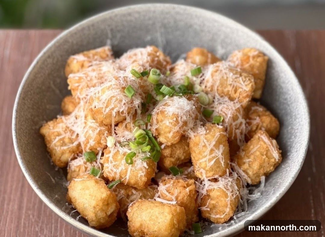 Tater Tots with Cheese and Green Onions
