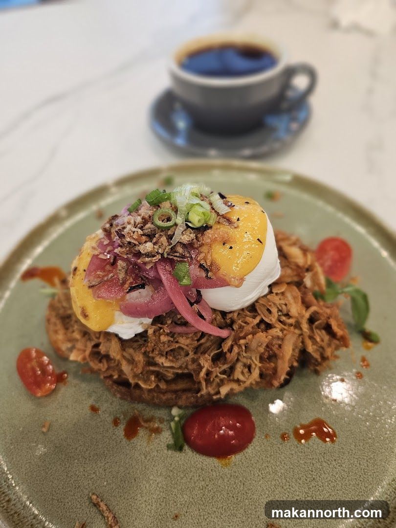 Pulled Pork Benedict with Coffee