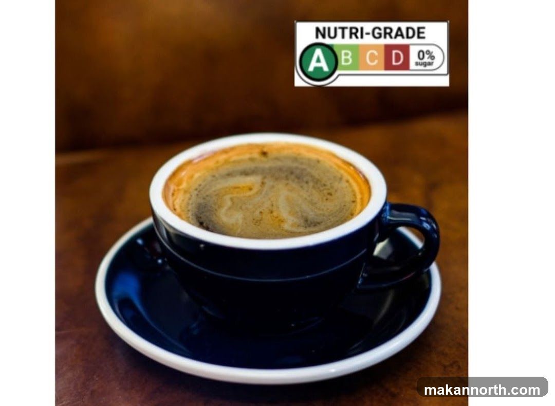 Coffee with Nutri-Grade Label
