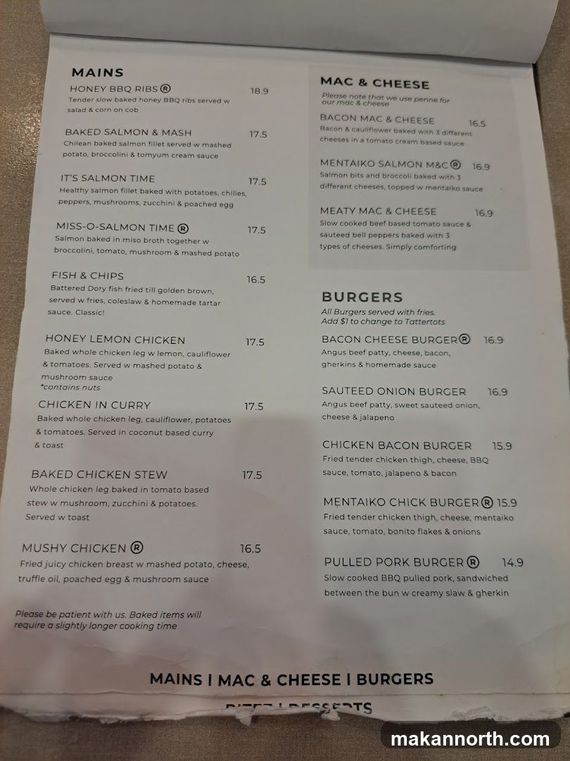 MAINS | MAC & CHEESE | BURGERS