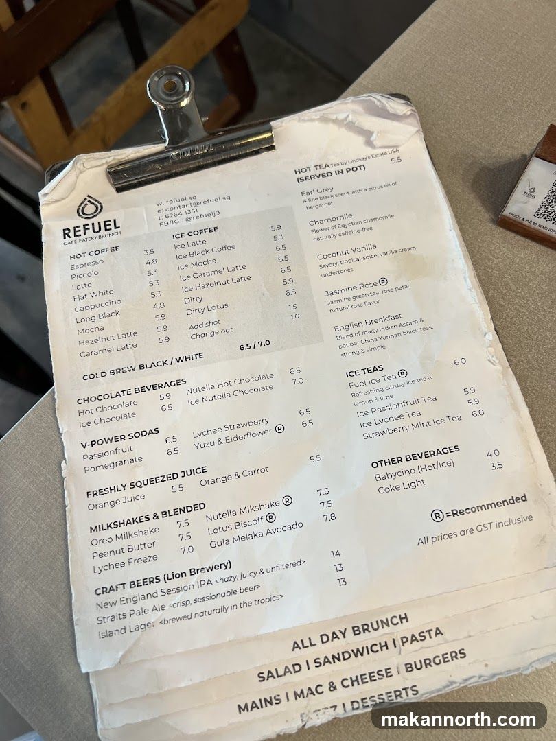 REFUEL CAFE EATERY BRUNCH Menu