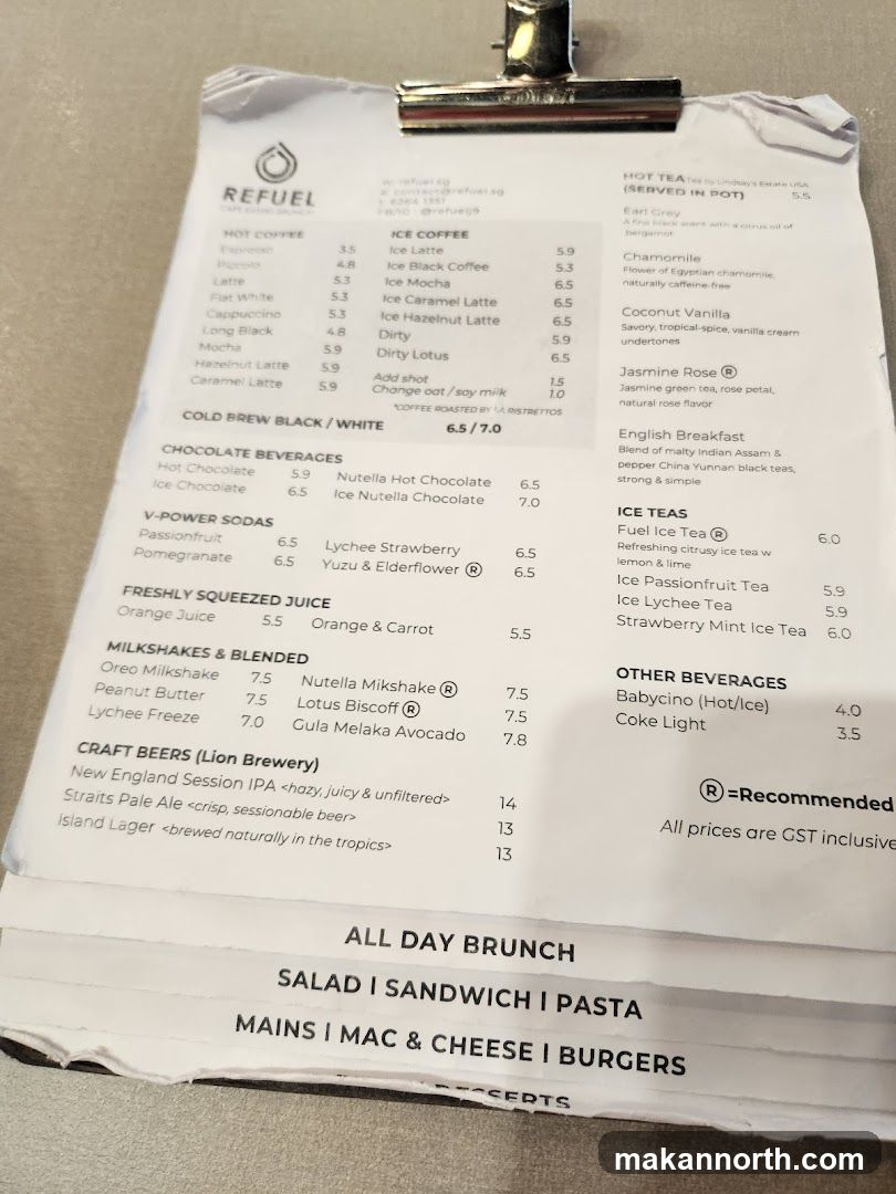 REFUEL Menu