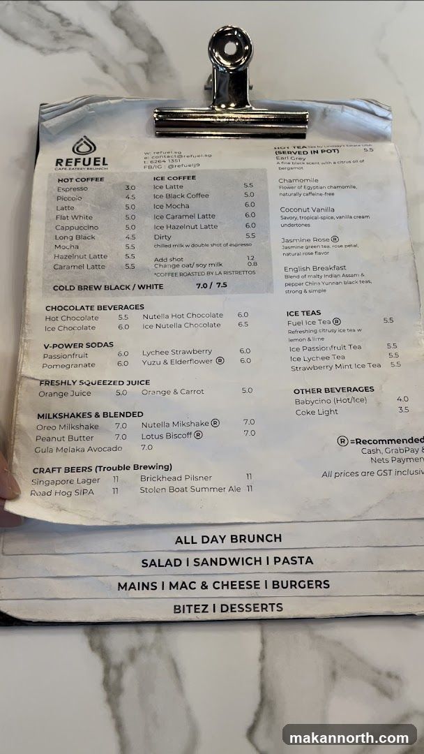 REFUEL Menu